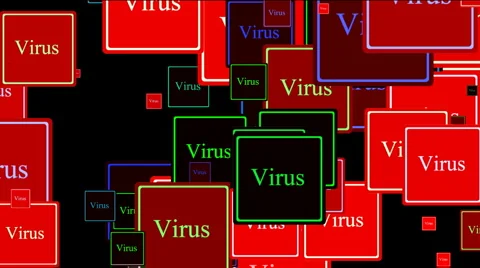 Virus alert background, security concept Video stock 957355