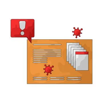 Virus alert illustration Stock Illustration