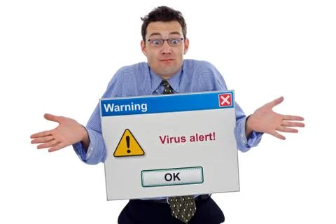 Virus alert Foto stock