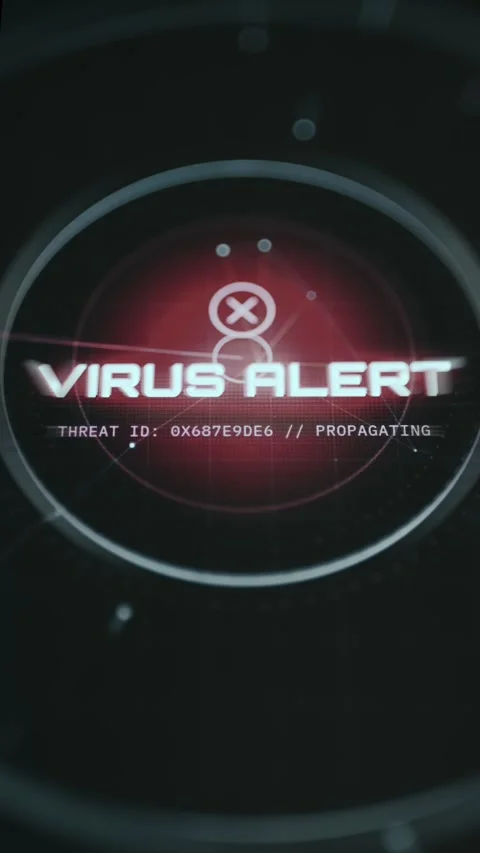 Virus Alert With Propagating Threat Identifier Vídeo Stock 337883574