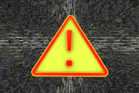 Virus alert sign. Computer security Stock Illustration