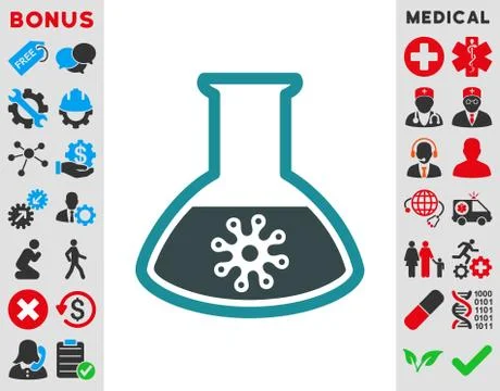 Virus Analysis Icon Illustrazione stock