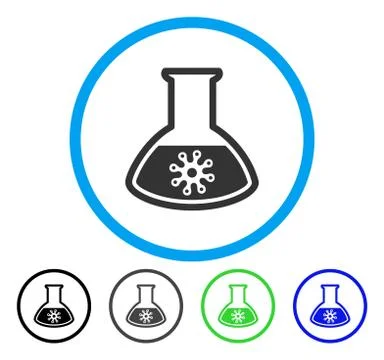 Virus Analysis Rounded Vector Icon Illustrazione stock