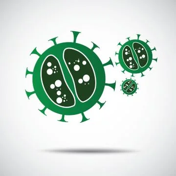 Virus and Bacteria icon Stock Illustration