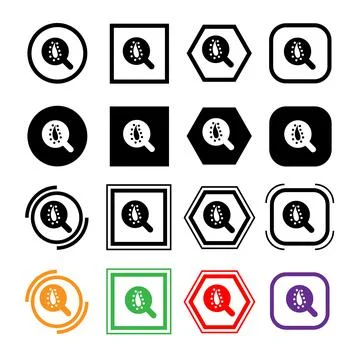 Virus and bacteria icon Stock Illustration