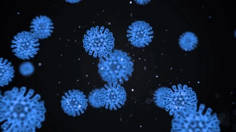 Virus And Bacteria Under Electron Microscope. Viral Epidemic Disease. Health 動画素材 124544469