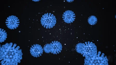Virus And Bacteria Under Electron Microscope. Viral Epidemic Disease. Health Stock-Footage 126149038