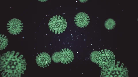Virus And Bacteria Under Electron Microscope. Viral Epidemic Disease. Health Stock Footage 129284492