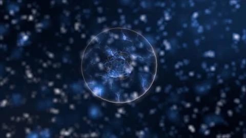Virus And Bacteria Under Electron Microscope. Viral Epidemic Disease. Health Illustrazione stock