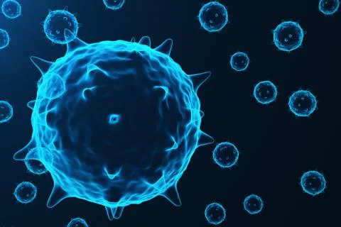 Virus and germs, bacteria, cell infected organism. Influenza Virus H1N1, Swine Stock Illustration