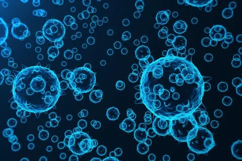 Virus and germs, bacteria, cell infected organism. Influenza Virus H1N1, Swine Stock Illustration