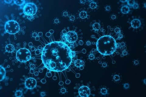 Virus and germs, bacteria, cell infected organism. Influenza Virus H1N1, Swine Stock Illustration