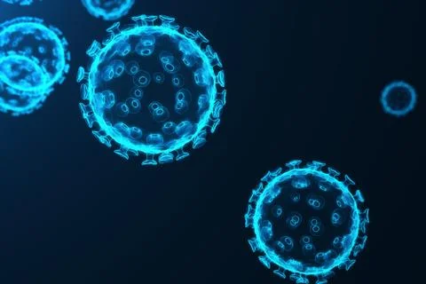 Virus and germs, bacteria, cell infected organism. Influenza Virus H1N1, Swine Illustrazione stock