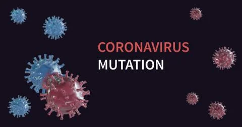 Virus and mutations process 3d illustartion. 3d render. Stock Illustration