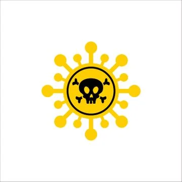 VIRUS AND SKULL Stock Illustration