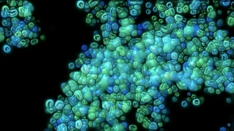 Virus and stem cells,bubble and herpes under microscope.abstract,backgrounds,an Video stock 7770453