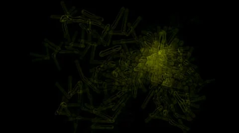 Virus and stem cells,bubble and herpes under microscope. Video stock 8658090