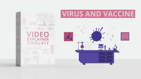 Virus and Vaccine Explainer Toolkit After Effects stock