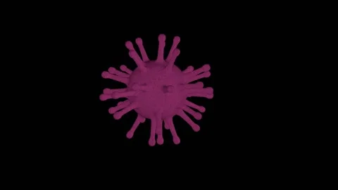 Virus animated with black background Stock Footage