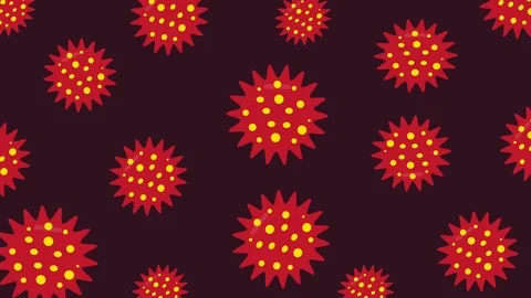 Virus animation background seamless looping Stock Footage 124765817