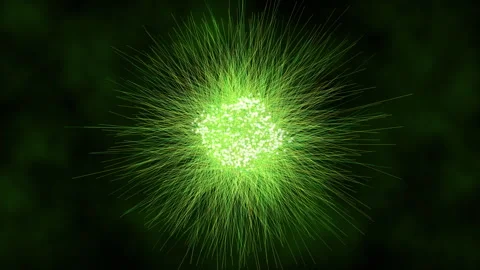 Virus animation, Disease X, microscopic view of floating cells  Stock Footage 267397764