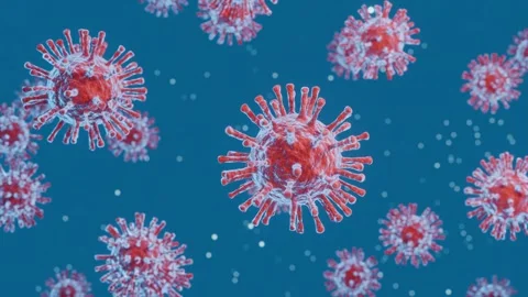 Virus Animation – Floating Virus Cells Motion Medical Background Loop 库存影片 333789690