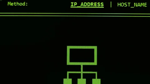 Virus atack. Some programmers code in green color on black screen Video stock 84258063