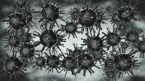 Virus Attack Animation Background Stock Footage 128782701