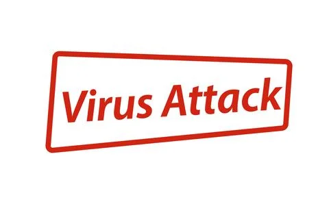 Virus attack isolated on white background Stock Illustration
