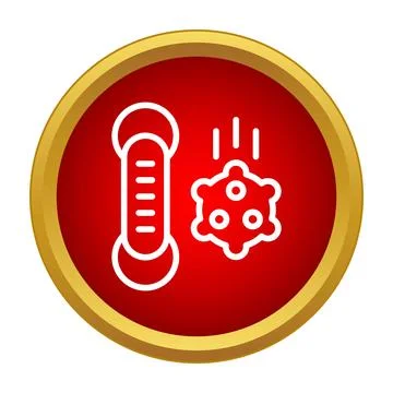 Virus attacking thermometer representing fever and infection Illustrazione stock