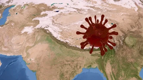 The virus attacks planet Earth. 3D animation Stock Footage 124955321