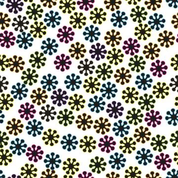 Virus Background. Bacteria Seamless Pattern. Flat Vector Illustration. Corona Illustrazione stock