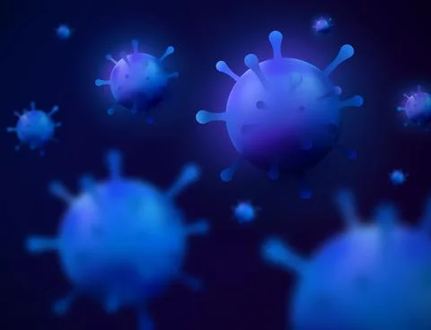 Virus Background. Microbiology vector concept. Stock Illustration