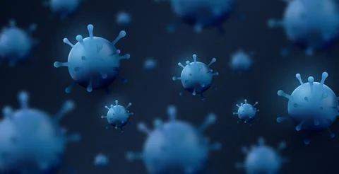 Virus Background. Microbiology vector concept. Stock Illustration