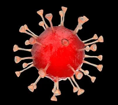 Virus bacteria 3D rendering. H1N1. Coronavirus. COVID-19. 2019-ncov Illustrazione stock
