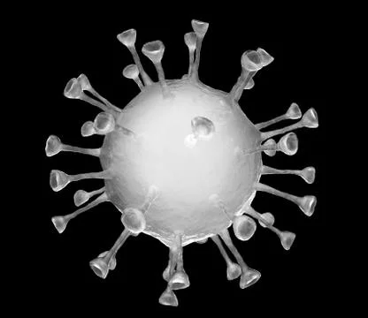 Virus bacteria 3D rendering. H1N1. Coronavirus. COVID-19. 2019-ncov 스톡 일러스트