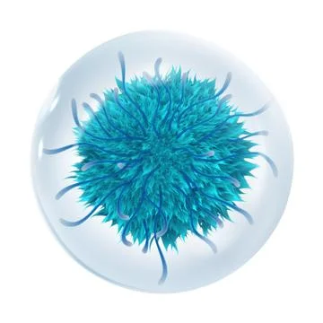 Virus Bacteria Cell In Spherical Shape Vector Stock Illustration