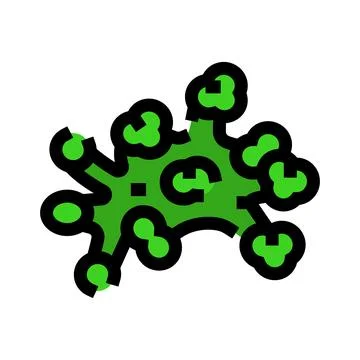 Virus bacteria germ pathogen microbe cell illustration Stock Illustration