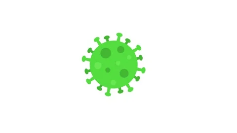 Virus bacteria icon animated icon virus bacteria appears and moves croma 4k.. Stock Footage 315254342