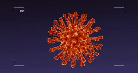 Virus bacteria under microscope. Coronavirus COVID-19 infection. Moving cell of Stock Footage 127835063