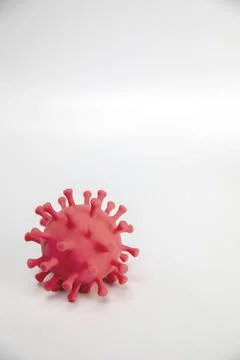 Virus, bacterium on white background, pandemic coronavirus outbreak background Stock Photos