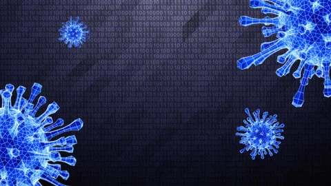 Virus in binary cyberspace. Stock Footage 231902456