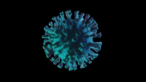 Virus on black background, coronavirus COVID variant Stock Footage 149806480