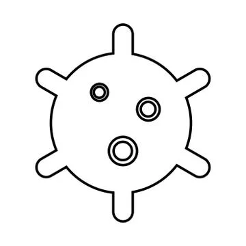 Virus black icon . Stock Illustration