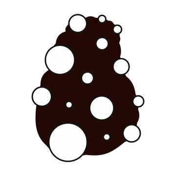 Virus black simple icon Stock Illustration