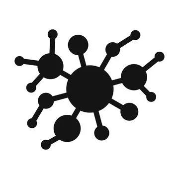 Virus black simple icon Illustrazione stock