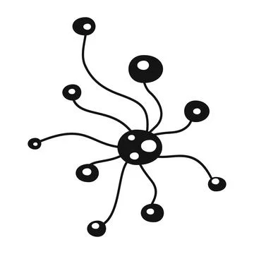 Virus black simple icon Stock Illustration