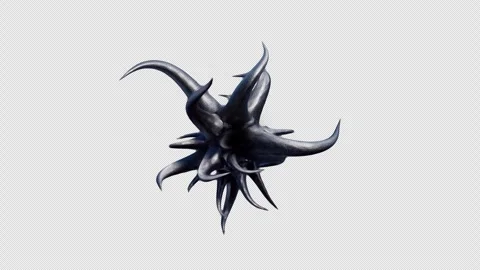 Virus Black Tentacles Loop with Alpha V01 Stock Footage 280951372
