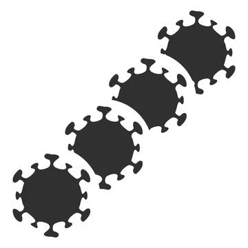Virus Blockchain Flat Icon Symbol Stock Illustration
