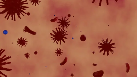Virus on blood Stock Footage 280565927